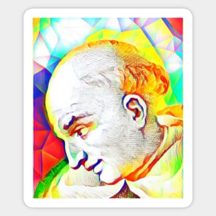 Bartolomé de las Casas Colourful Portrait | Bartolomé de las Casas Artwork 11 Sticker